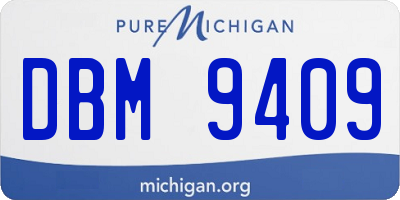 MI license plate DBM9409