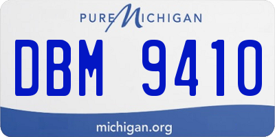MI license plate DBM9410