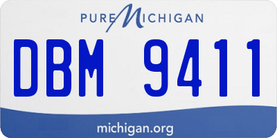 MI license plate DBM9411