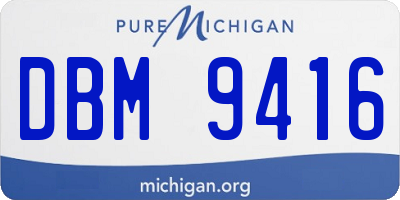 MI license plate DBM9416