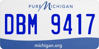 MI license plate DBM9417