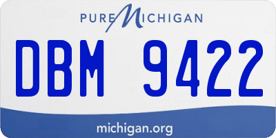 MI license plate DBM9422