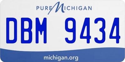 MI license plate DBM9434