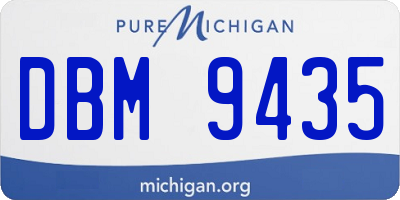 MI license plate DBM9435