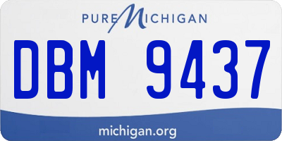 MI license plate DBM9437