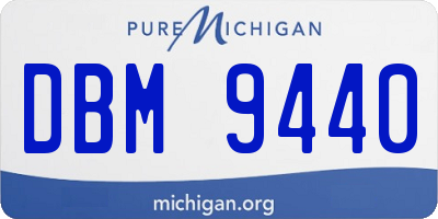 MI license plate DBM9440