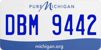 MI license plate DBM9442
