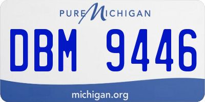 MI license plate DBM9446
