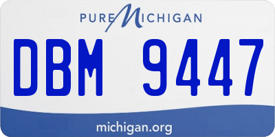 MI license plate DBM9447