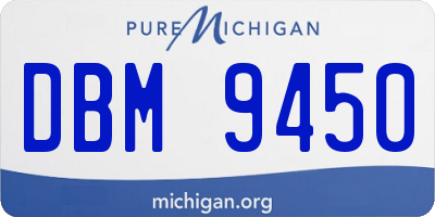 MI license plate DBM9450