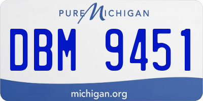 MI license plate DBM9451