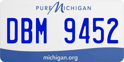 MI license plate DBM9452