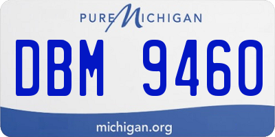MI license plate DBM9460
