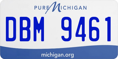 MI license plate DBM9461
