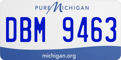 MI license plate DBM9463