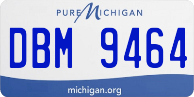 MI license plate DBM9464