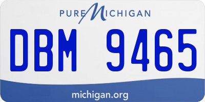 MI license plate DBM9465