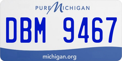 MI license plate DBM9467