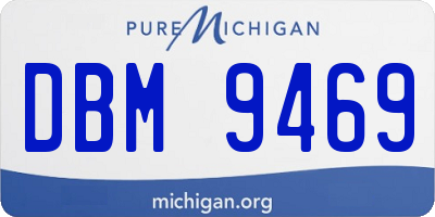 MI license plate DBM9469
