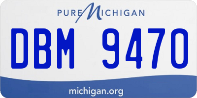 MI license plate DBM9470