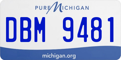MI license plate DBM9481