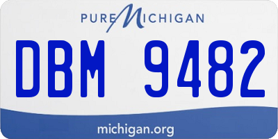 MI license plate DBM9482