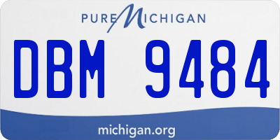 MI license plate DBM9484