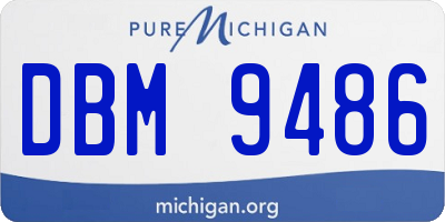 MI license plate DBM9486