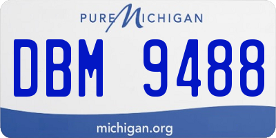 MI license plate DBM9488