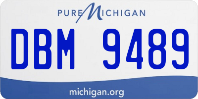 MI license plate DBM9489