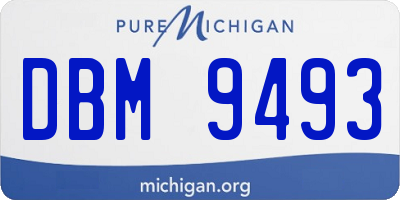 MI license plate DBM9493