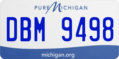 MI license plate DBM9498