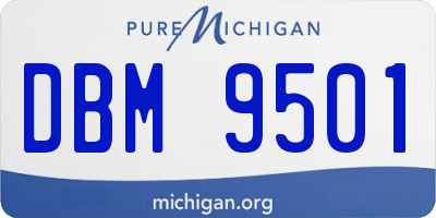 MI license plate DBM9501