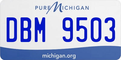 MI license plate DBM9503