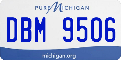MI license plate DBM9506