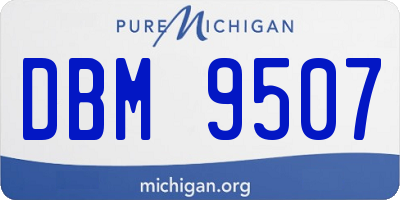 MI license plate DBM9507