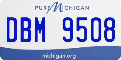 MI license plate DBM9508
