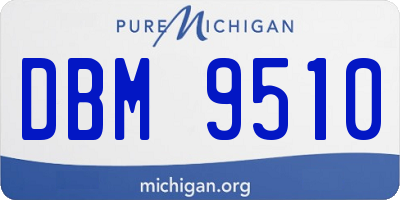 MI license plate DBM9510