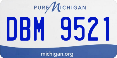 MI license plate DBM9521