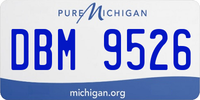 MI license plate DBM9526