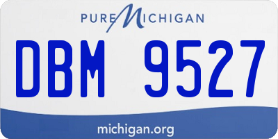 MI license plate DBM9527