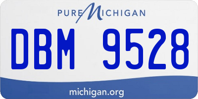 MI license plate DBM9528