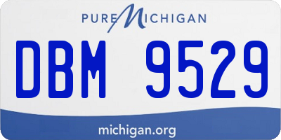 MI license plate DBM9529