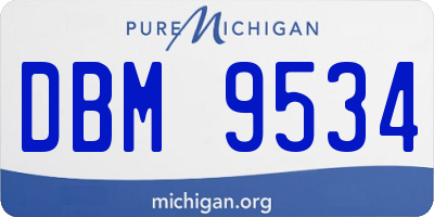 MI license plate DBM9534