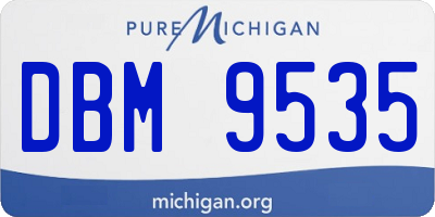 MI license plate DBM9535
