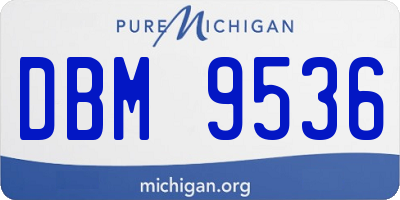 MI license plate DBM9536