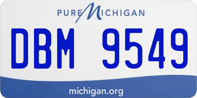 MI license plate DBM9549
