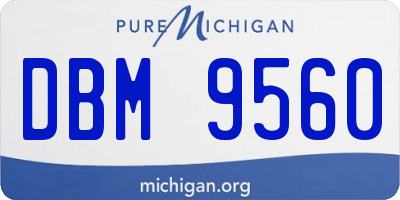 MI license plate DBM9560