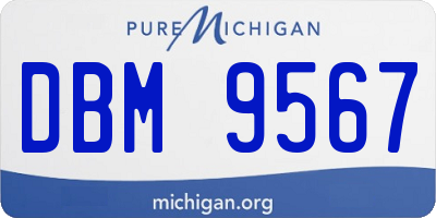 MI license plate DBM9567