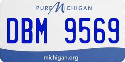 MI license plate DBM9569